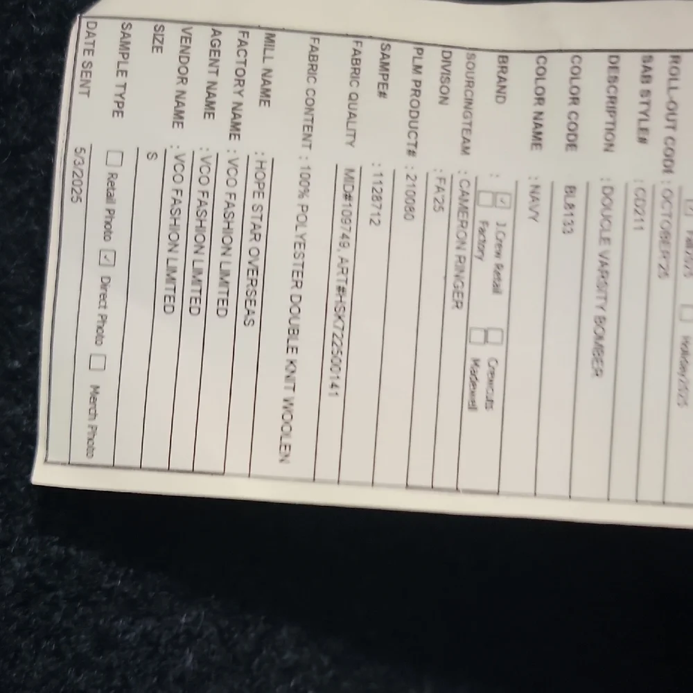 Nwt .J. Crew Womens Dark Blue Varsity Jacket - Picture 5 of 5